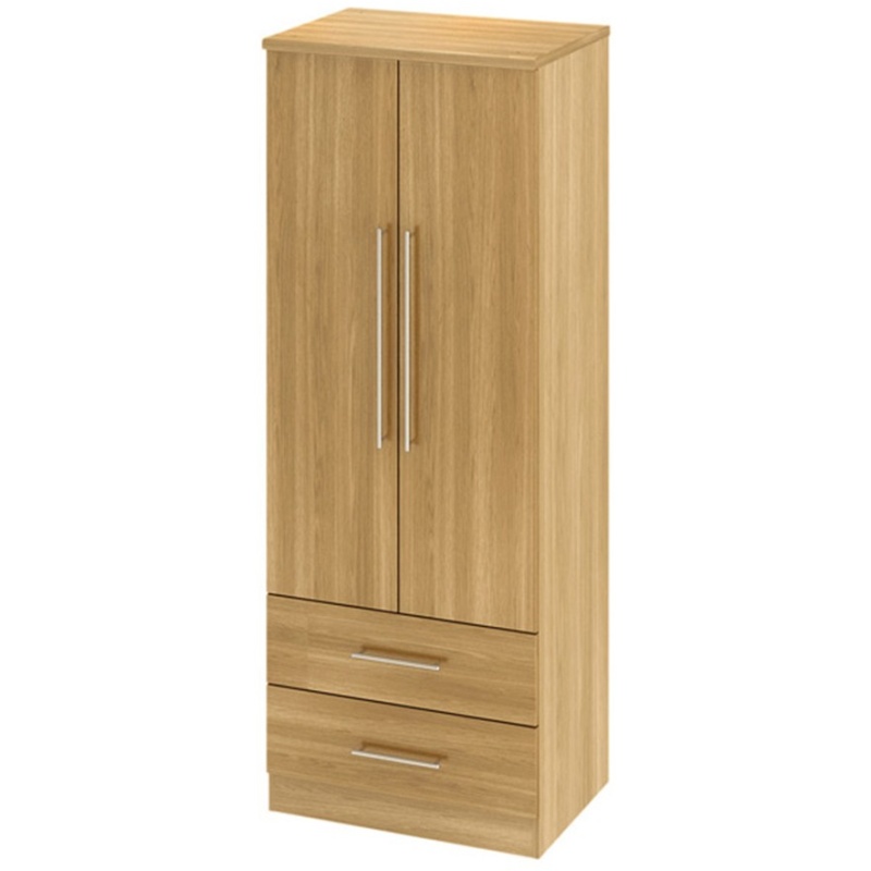 Maxwell Tall 2 Drawer Robe - Finish In Grey