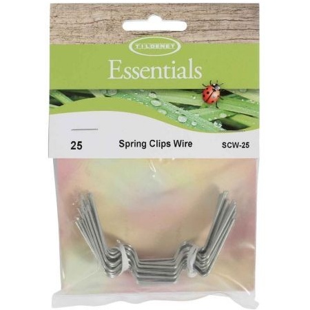 Tildenet Greenhouse Wire Spring Clips x25