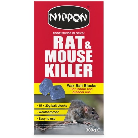 Nippon Rat and Mouse Killer Wax Blocks 300g - 0 - 0