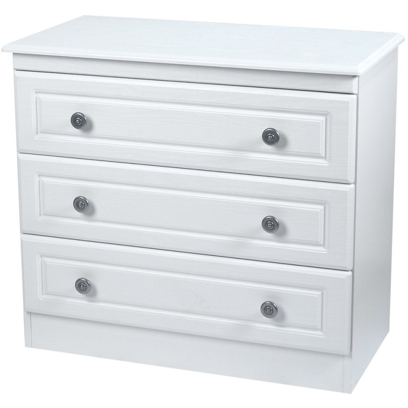 Nocton 3 Drawer Chest - White Gloss