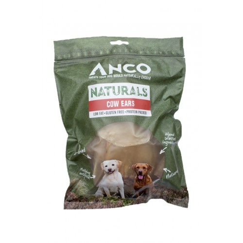 Anco Naturals Cow Ears Natural - 8 Pack