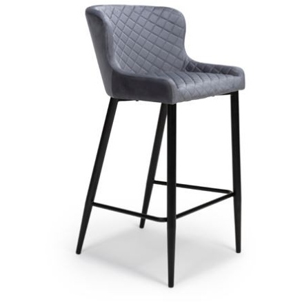 Malibu Barstool Grey Velvet