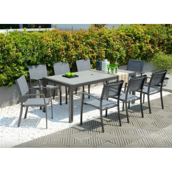 LG Outdoor Solana 8 Seater Dining Set In Grey