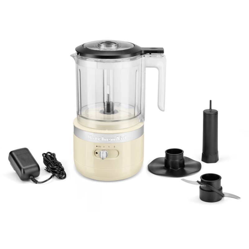 KitchenAid 5KFCB519BAC 24W Cordless Food Chopper - Almond Cream