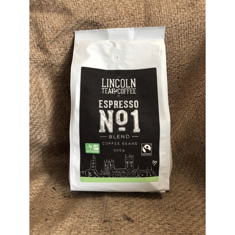 Lincoln Tea & Coffee No1 Espresso Blend Coffee Beans 500g