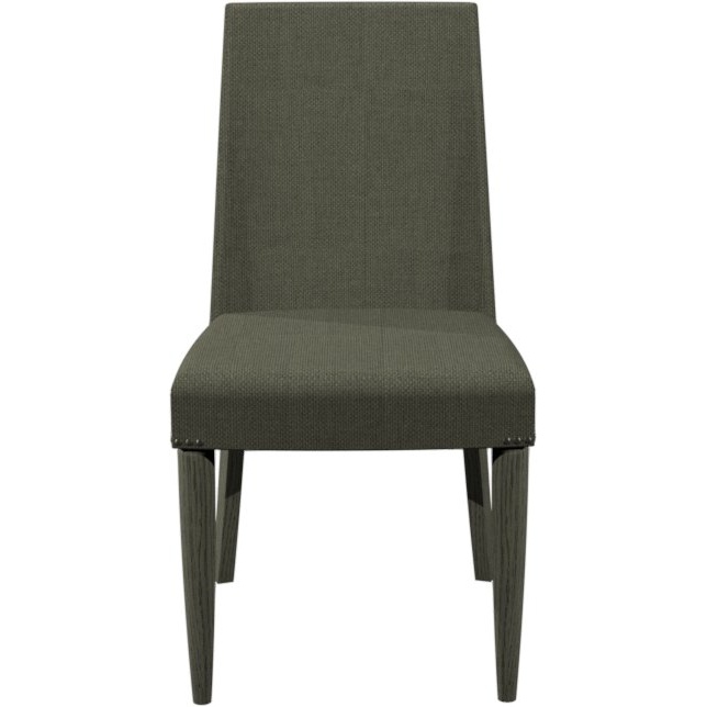 Markham Silver Grey Upholstered Chair - Slate Grey Fabric Pair