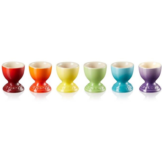 Le Creuset Stoneware Rainbow set of 6 egg cups