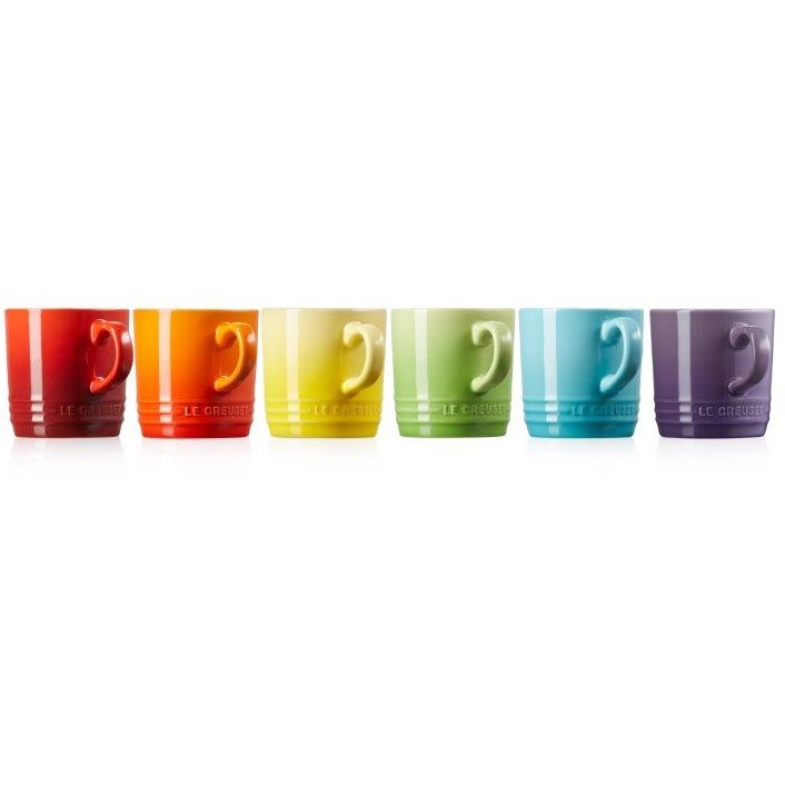 Photos - Mug / Cup Le Creuset Set Of 6 Rainbow Cappuccino Mugs 