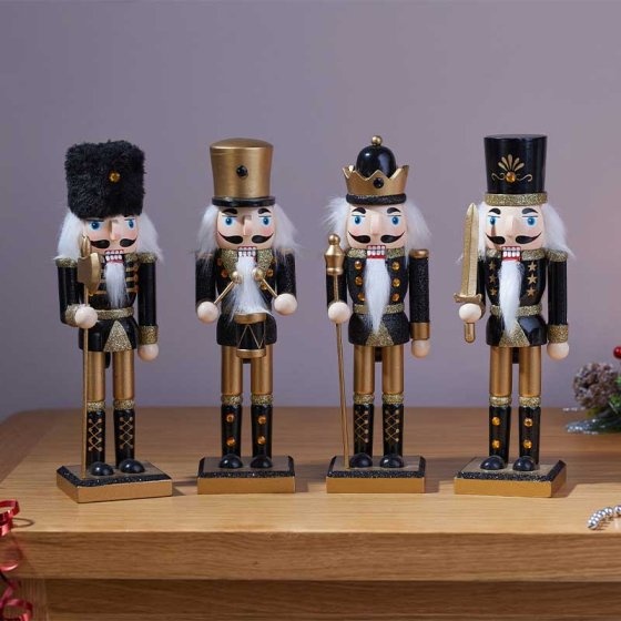 Smart Garden Black & Gold Nutcracker 20cm