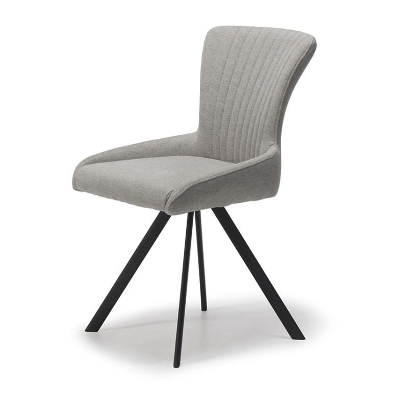 Maria Dining Chair Light Grey Fabric