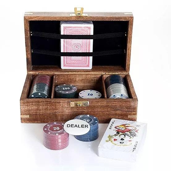 Harvey Makin Wooden Poker Set