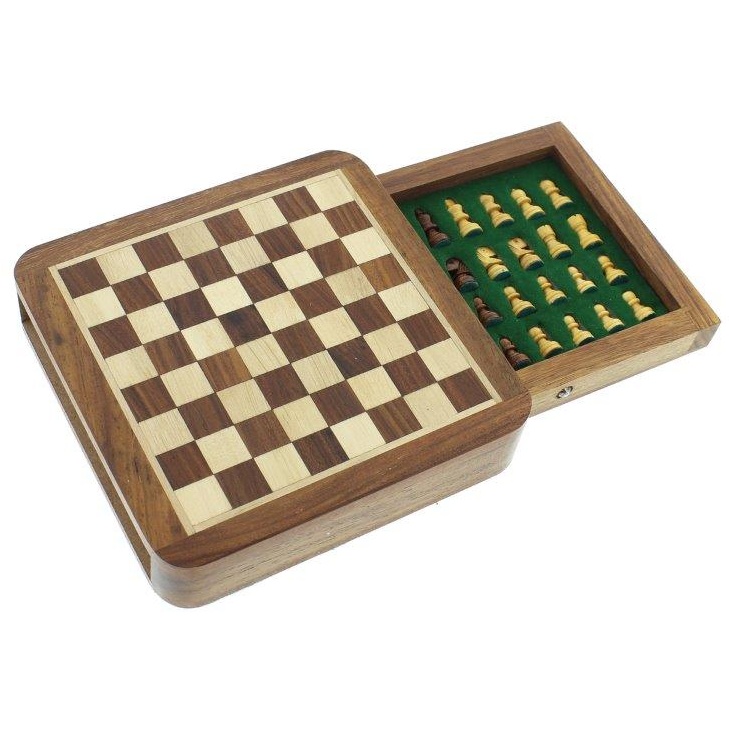 Emporium Collection Magnetic Chess Board With Drawer