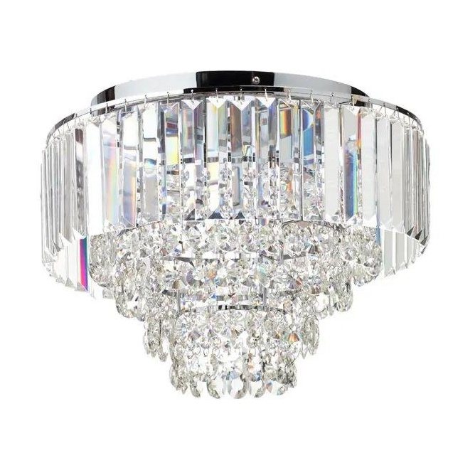 BHS Paladina Flush Ceiling Light Chrome