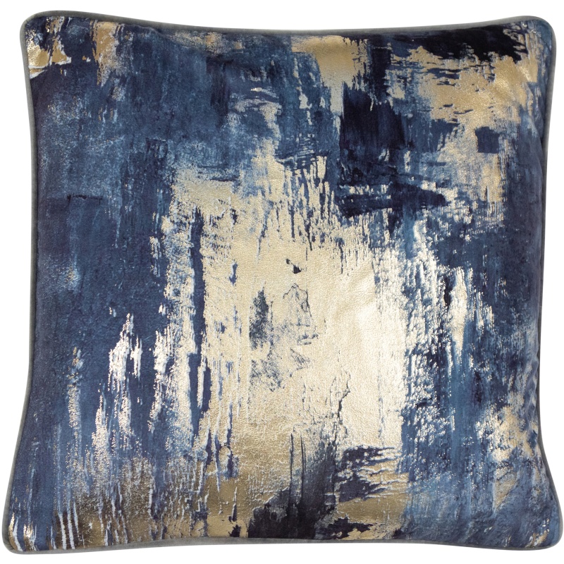 Malini Idyllic Blue and Gold Cushion 45cm x 45cm