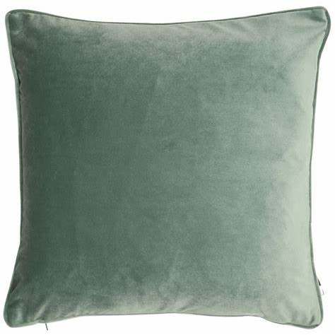 Malini Luxe Velvet Eucalyptus Cushion 43cm x 43cm