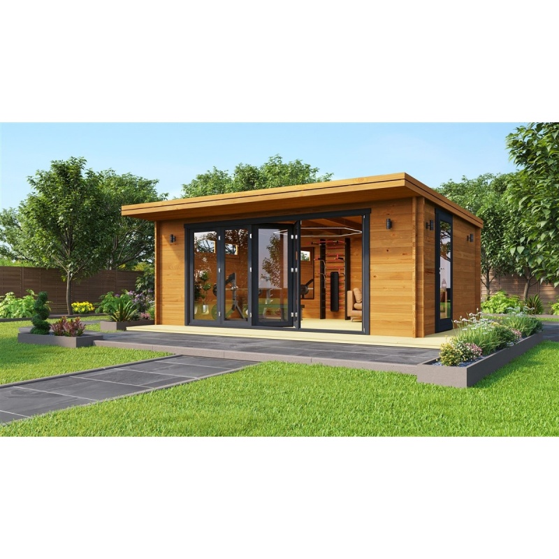 Gardenhouse24 Paul 70 Garden Room With Bi-fold Doors In natural wood