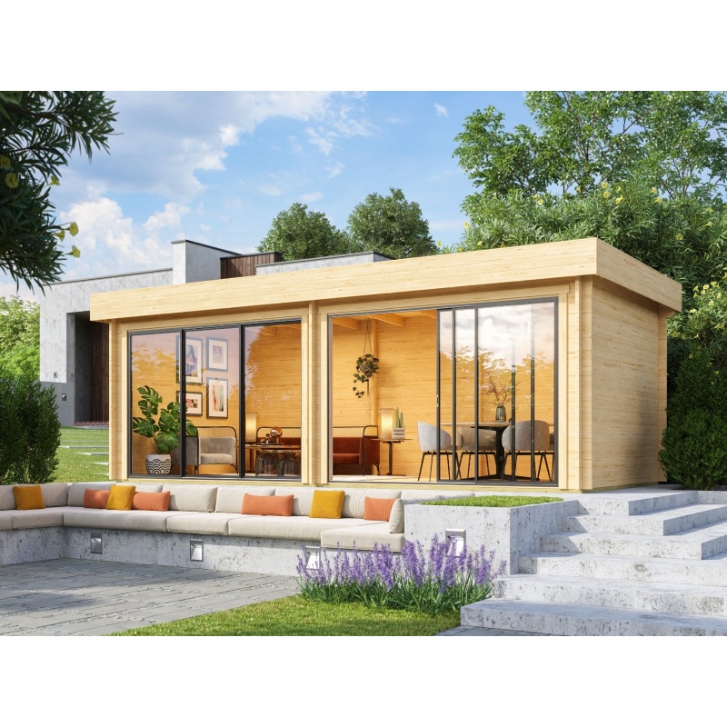 Gardenhouse24 Lasse 44 A ALU Garden Lounge In natural wood