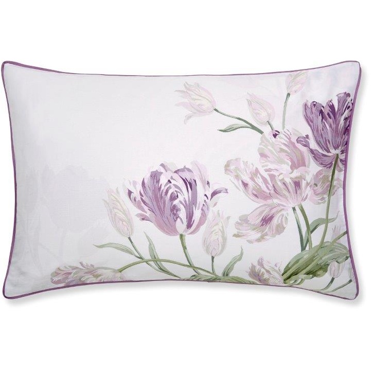 Laura Ashley Gosford Grape Pillowcase Pair In WhitePurplePink