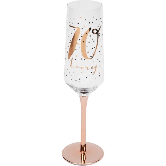 Luxe Birthday Flute 70th