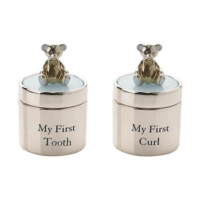 Silver Plated Tooth & Curl Box Set Blue