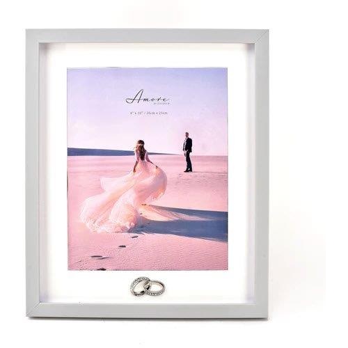 Amore Plastic Photo Frame with Rings Icon - 8 x 10