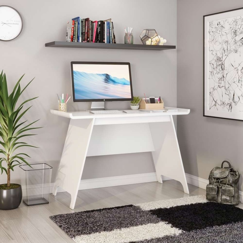 Atlanta Trestle Desk - White