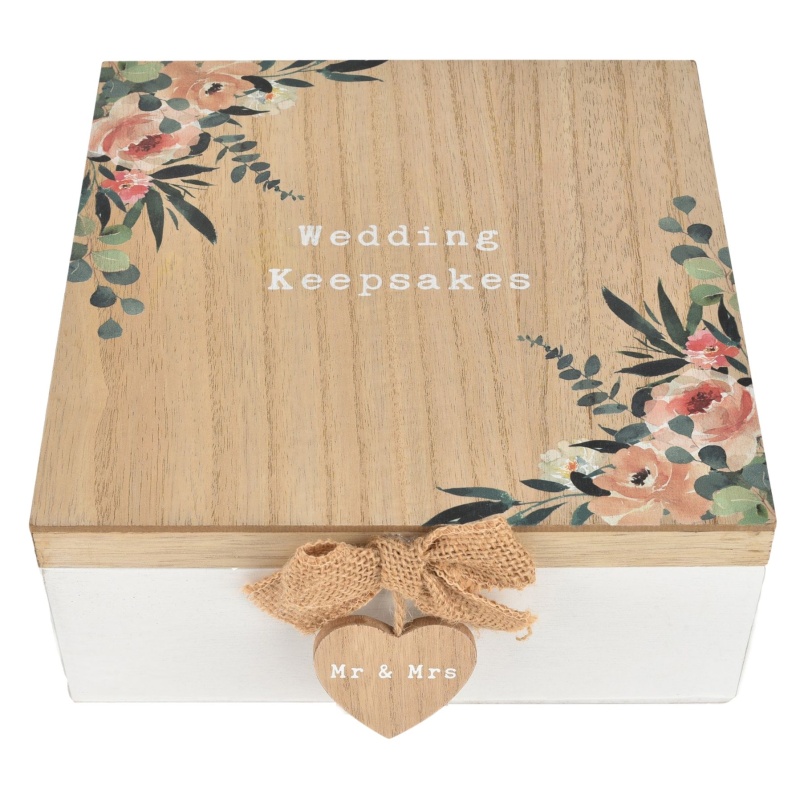 Love Story Wedding Day Keepsake Box - Mr & Mrs