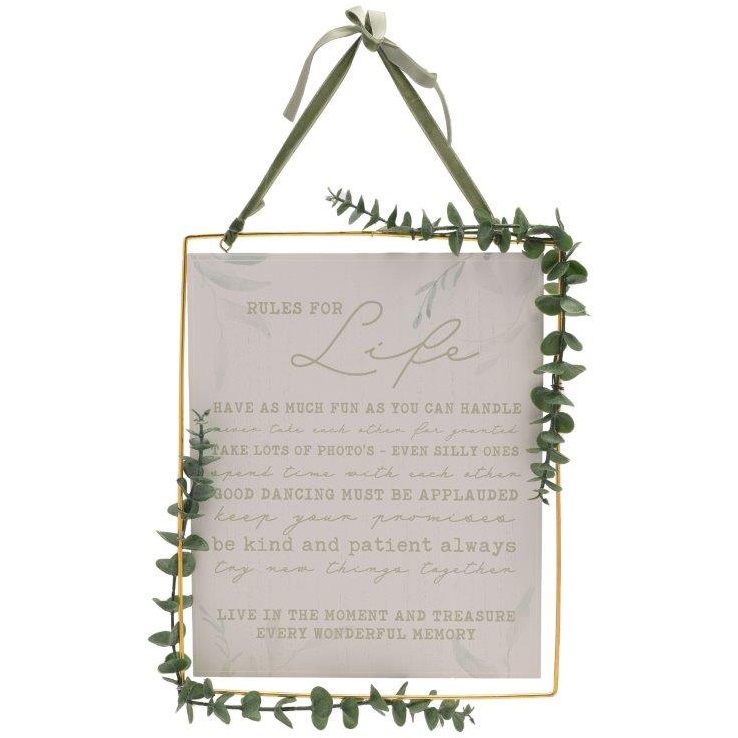 Love Story 'Rules For Life' Plaque