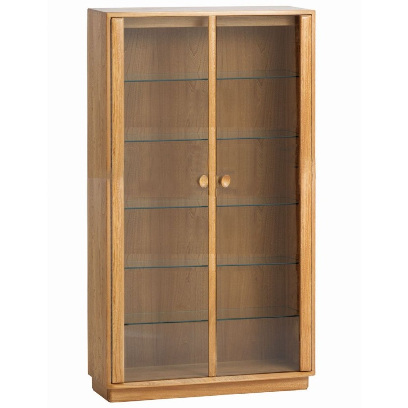 Ercol Windsor Medium Display Cabinet - Wood Finish