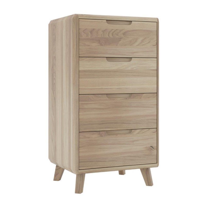 Bell and Stocchero Como Slim 4 Drawer Chest In Light Wood