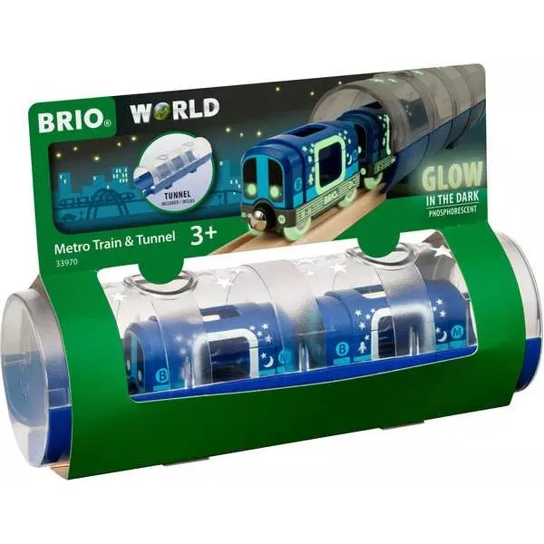 Brio World Metro Train & Glow in the Dark Tunnel