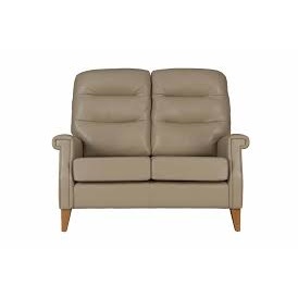 Celebrity Sandhurst Legged 2 Seater Sofa - Leather