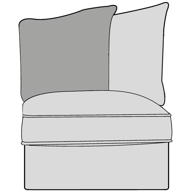 Bertie Pillow Back Armless Unit - Grade A