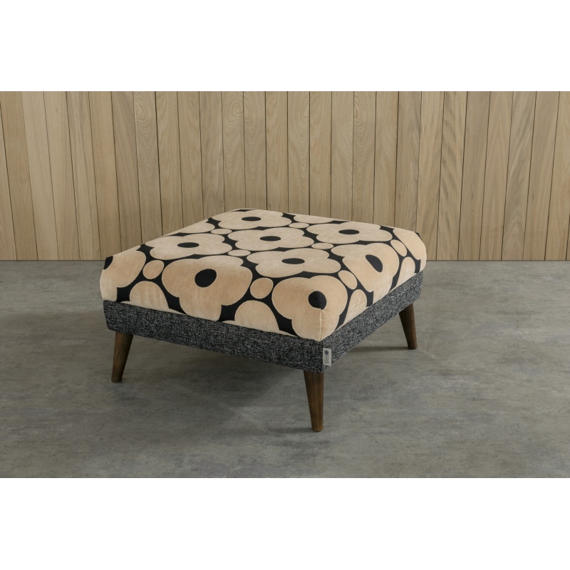 Orla Kiely Flynn Footstool - House Plain Fabric