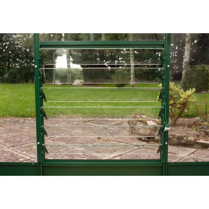 Halls Greenhouses 24 Louvre Toughened Glass 6 Blade 610 x 610mm - Green