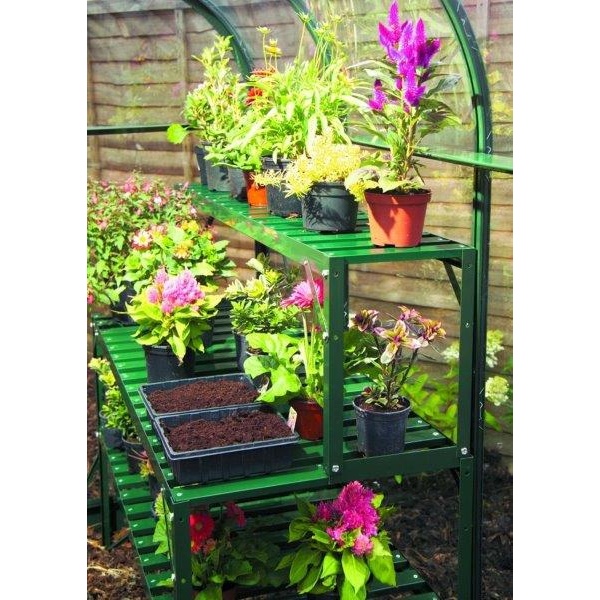 Halls Greenhouses 4ft Top Extension Staging - Green