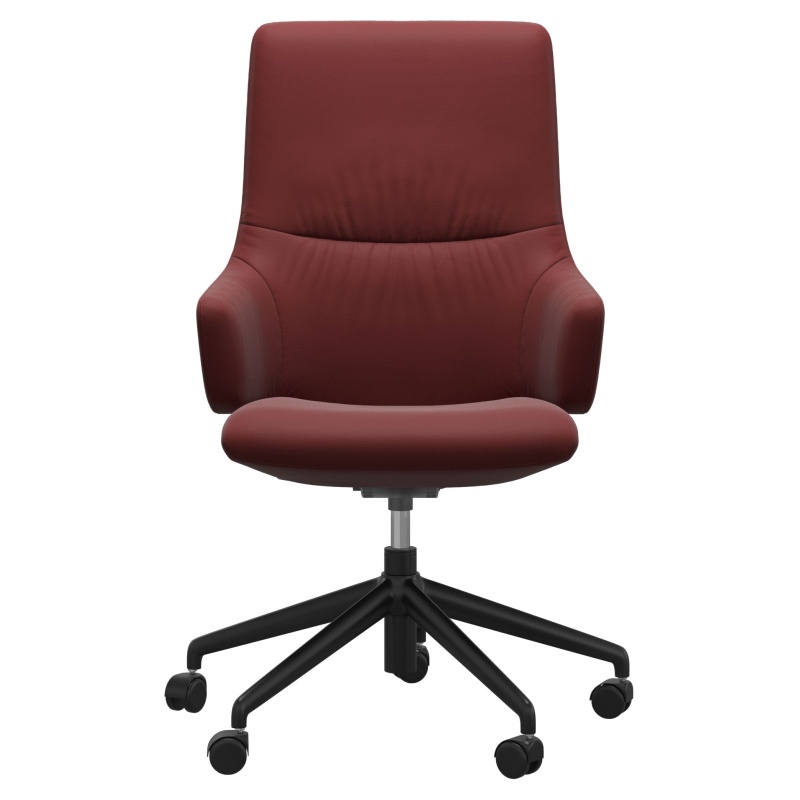 Stressless Mint High Back Home Office Chair With Arms - Paloma Leather