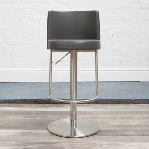 HND Monza Bar Stool - Black PU Leather