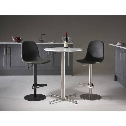 HND Zaragoza Bar Stool - Grey PU Leather - Meteor Grey