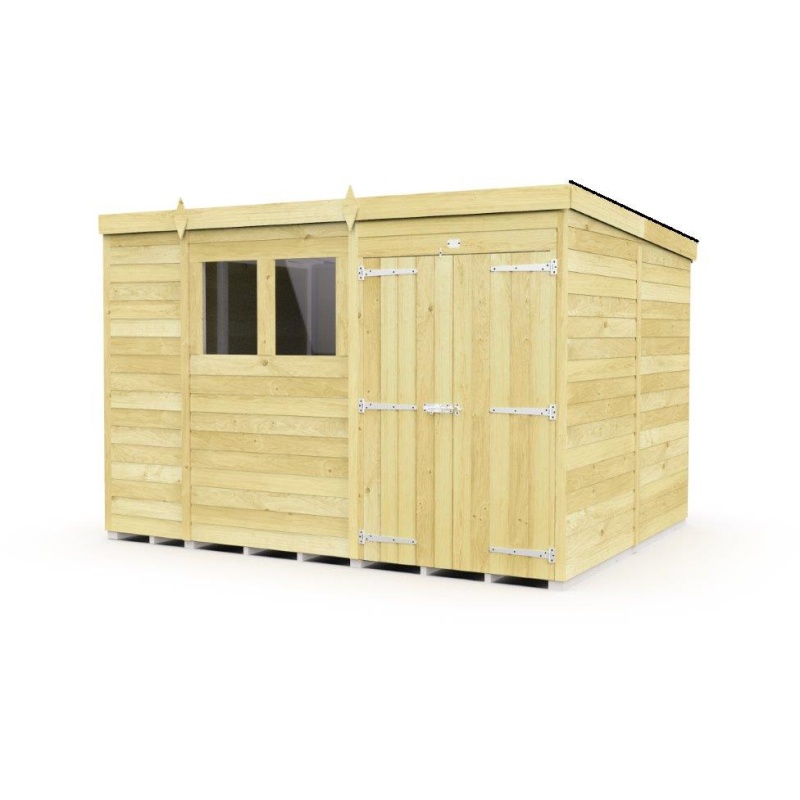 DIY Sheds Pent Shed - Double Door - 15ft x 8ft