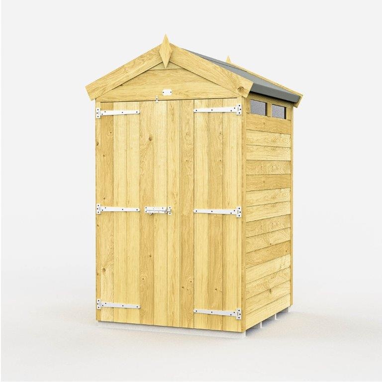 DIY Sheds Apex Security Shed - Double Door - 8ft x 15ft