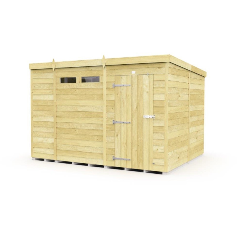 DIY Sheds Pent Security Shed - Single Door