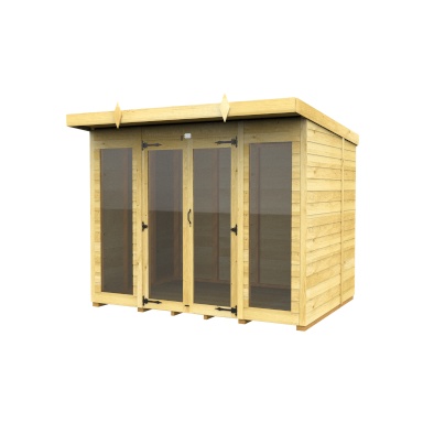 DIY Sheds Pent Summer House - Full Height Window - 20ft x 7ft