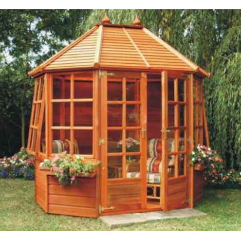 A1 Alconbury Cedar Octagonal Summerhouse - 6ft x 8ft