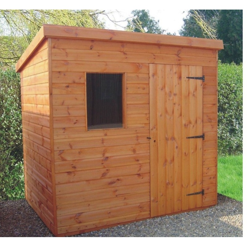 A1 Malton Pent Single Door Shed - 5ft x 7ft - Loglap