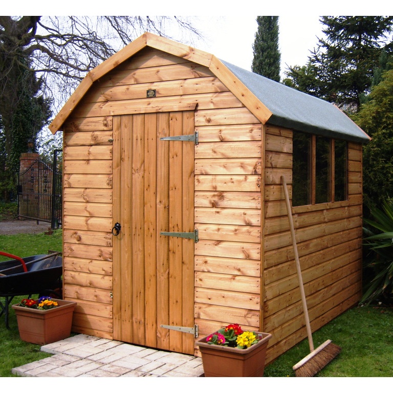 A1 Montana Barn Single Door Shed - 8ft x 6ft - Loglap