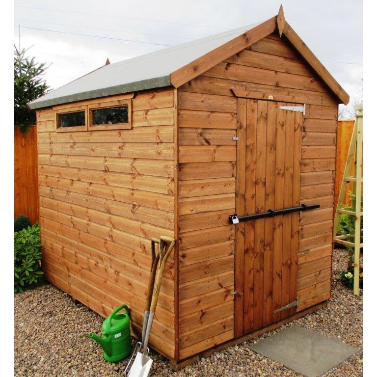 A1 Security Apex Single Door Shed - 10ft x 8ft - Loglap