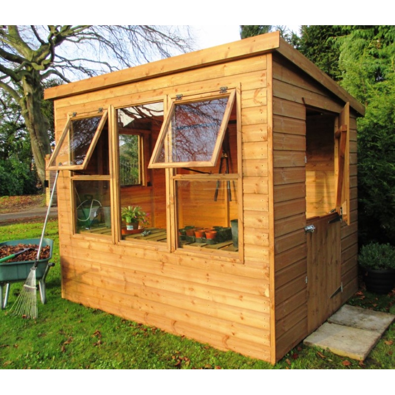 A1 Cherry Tree Potting Shed With Stable Door - 8ft x 8ft - Loglap