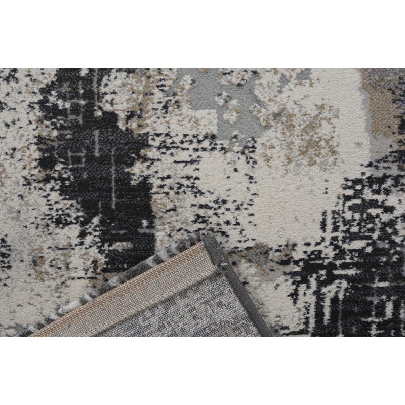 Mastercraft Canyon Polyester Heatset Rug 52068/6676 - Multi - 200x290cm In Black