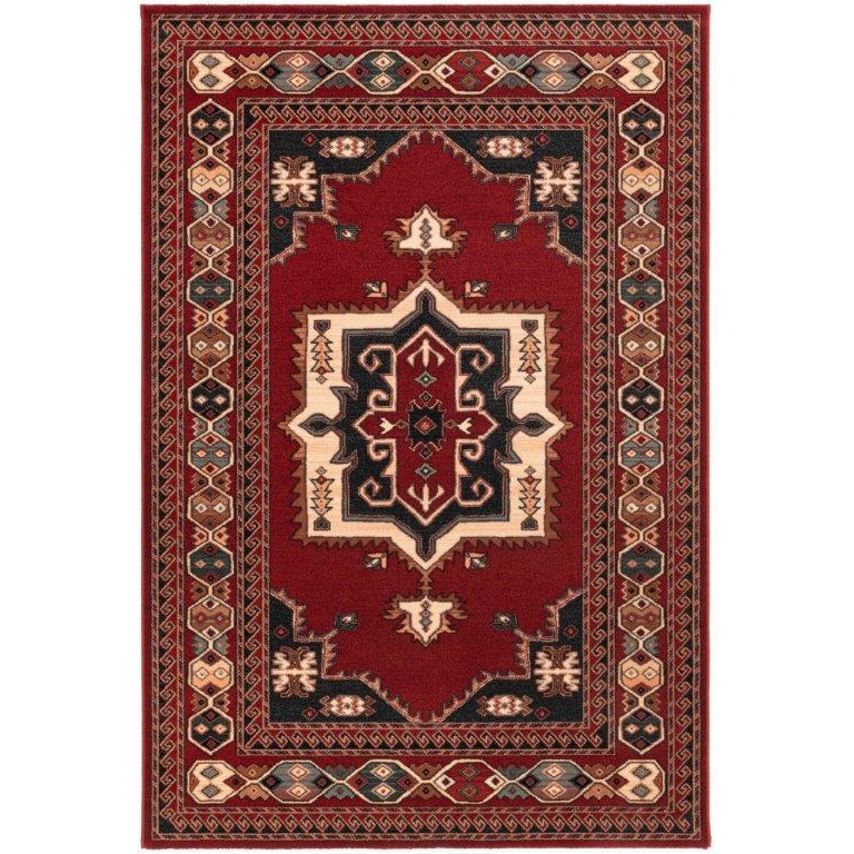 Mastercraft Kashqai Wool Wilton Rug - 4370/300 - Red - 200 x 300cm